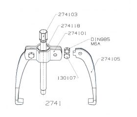 EXTRACTOR FORZA SERIE 2740 AUTOCENTRANTE LIGERO DE 2 PATAS